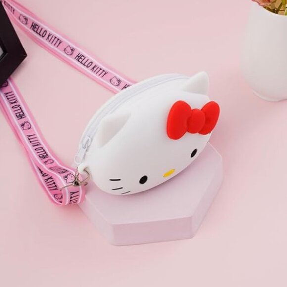 Hello Kitty Mini Silicon Crossbody CUTE bag wallet - Picture 5 of 9